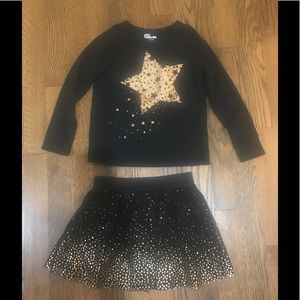 Epic threads girls sz5 Long sleeve T and skirt set